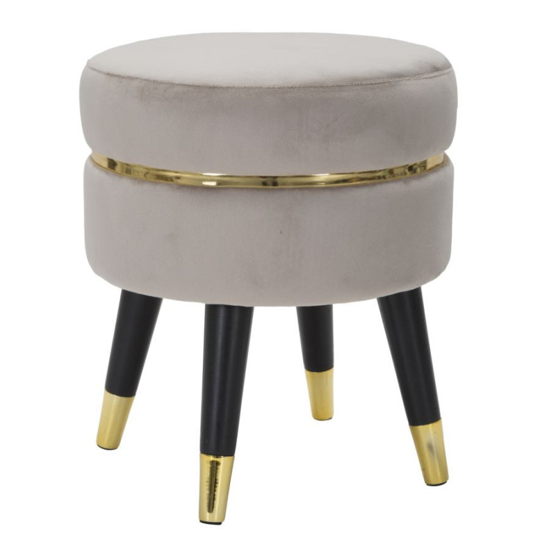 Sgabello Paris Grigio/gold cm ø 35x40,5