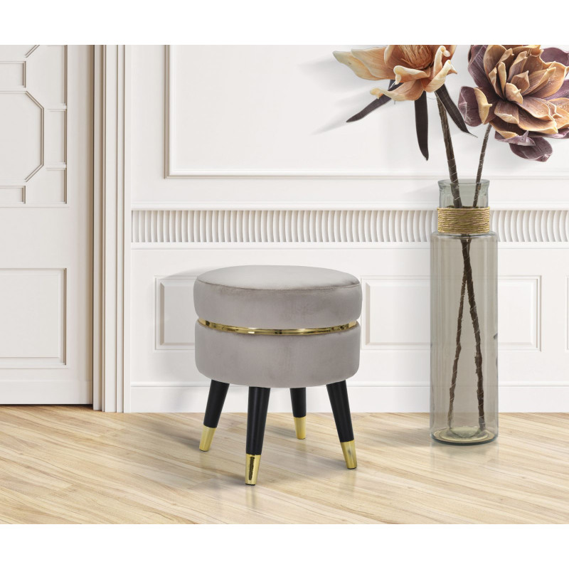 Sgabello Paris Grigio/gold cm ø 35x40,5
