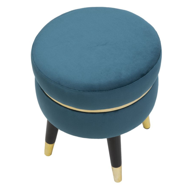 Sgabello Paris Ottanio/gold cm ø 35x40,5