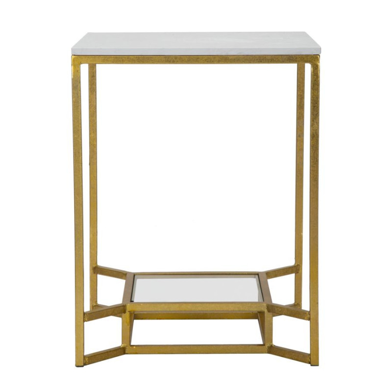 Tavolinetto Double Marble cm 47x47x60