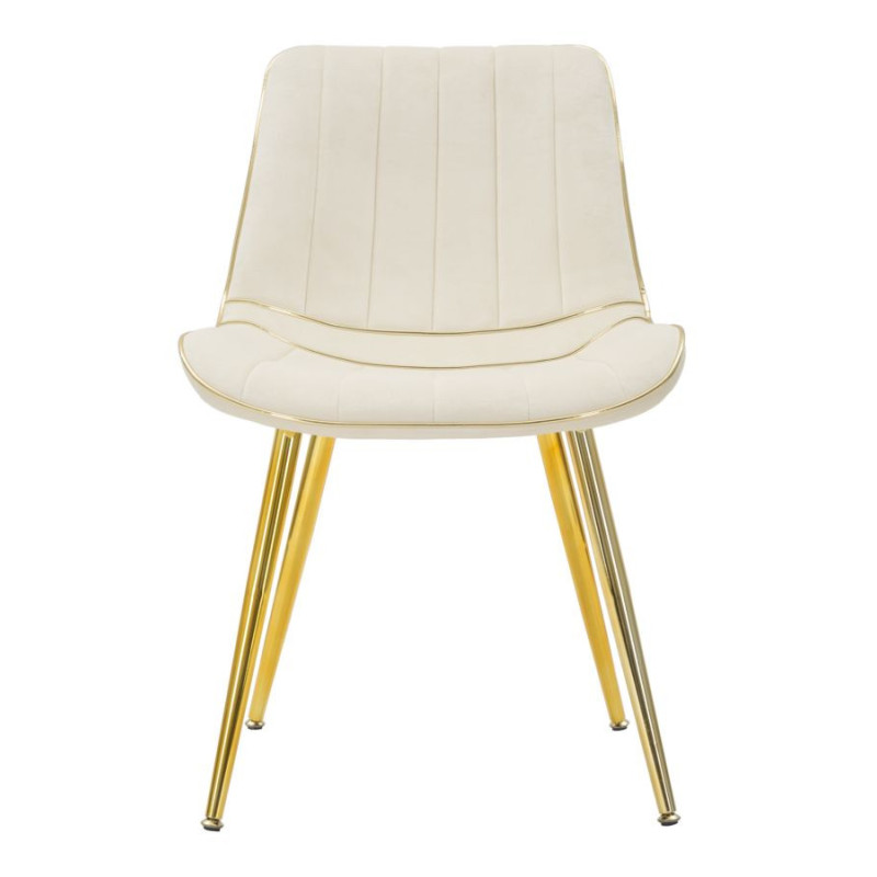 Sedia Paris Crema/gold Set 2 Pz cm 51x59x79