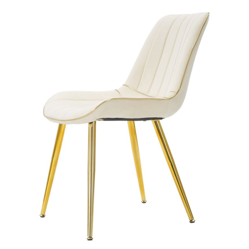 Sedia Paris Crema/gold Set 2 Pz cm 51x59x79