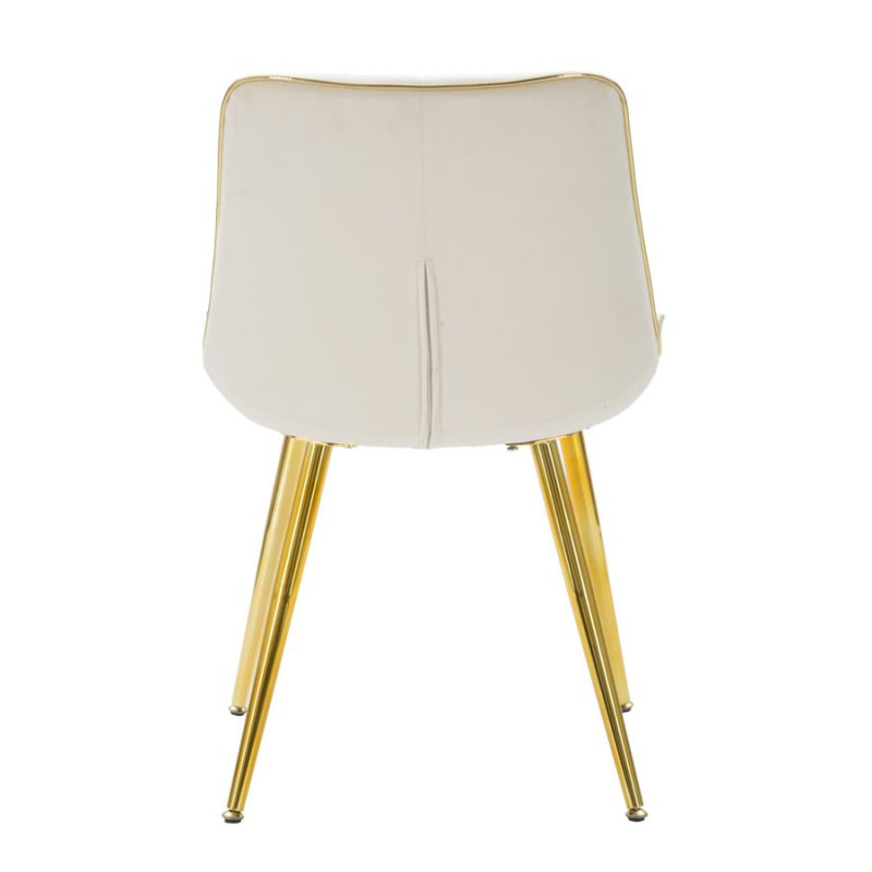 Sedia Paris Crema/gold Set 2 Pz cm 51x59x79
