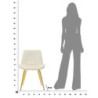 Sedia Paris Crema/gold Set 2 Pz cm 51x59x79