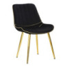Sedia Paris Nera/gold Set 2 Pz cm 51x59x79