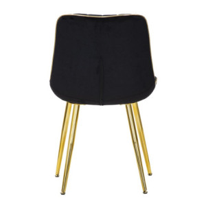 Zoom Sedia Paris Nera/gold Set 2 Pz cm 51x59x79