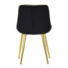 Sedia Paris Nera/gold Set 2 Pz cm 51x59x79