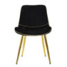 Sedia Paris Nera/gold Set 2 Pz cm 51x59x79
