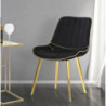 Sedia Paris Nera/gold Set 2 Pz cm 51x59x79