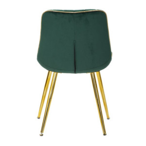 Zoom Sedia Paris Verde/gold Set 2 Pz cm 51x59x79