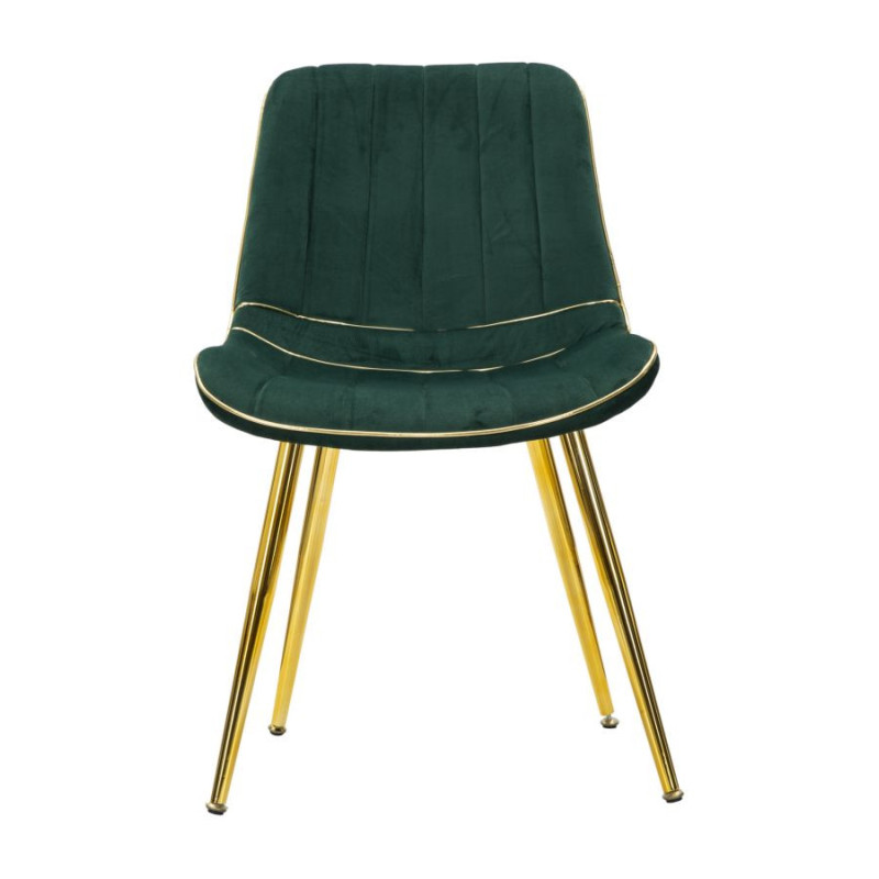 Sedia Paris Verde/gold Set 2 Pz cm 51x59x79