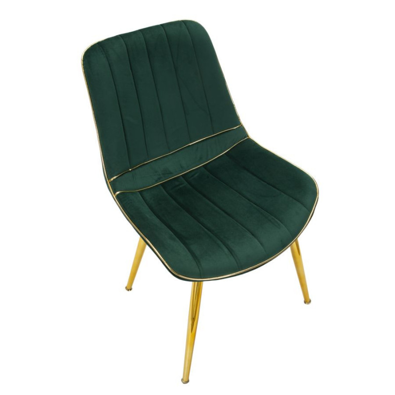 Sedia Paris Verde/gold Set 2 Pz cm 51x59x79