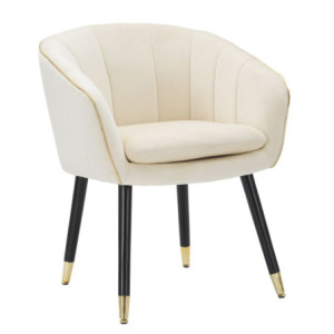Poltrona Paris Crema/gold cm 62x58x78