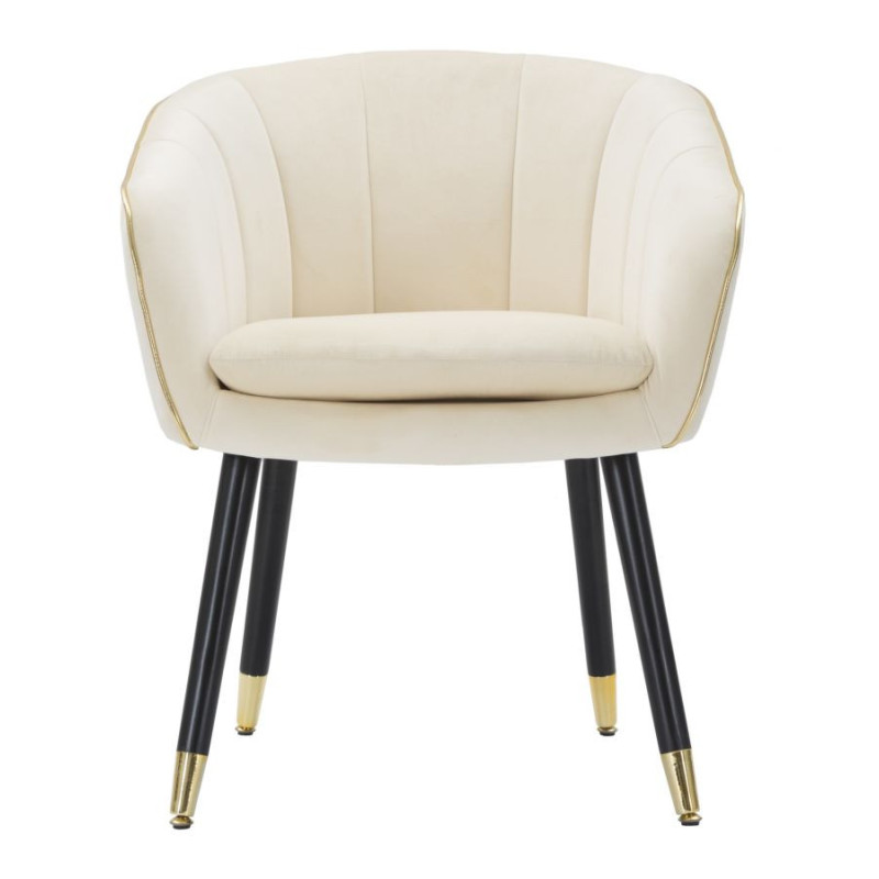 Poltrona Paris Crema/gold cm 62x58x78