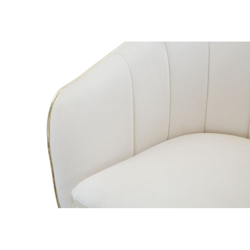 Poltrona Paris Crema/gold cm 62x58x78