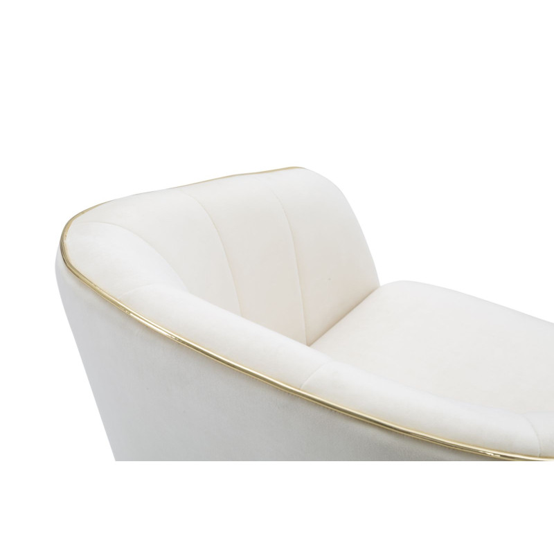 Poltrona Paris Crema/gold cm 62x58x78