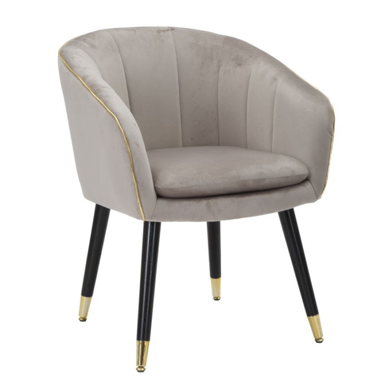 Poltrona Paris Grigia/gold cm 62x58x78