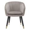 Poltrona Paris Grigia/gold cm 62x58x78