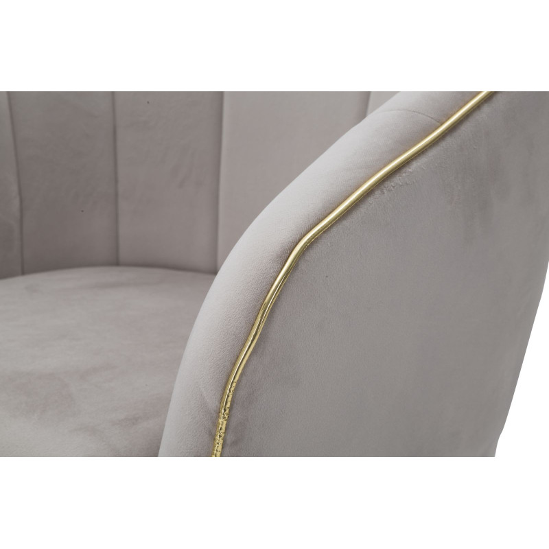Poltrona Paris Grigia/gold cm 62x58x78