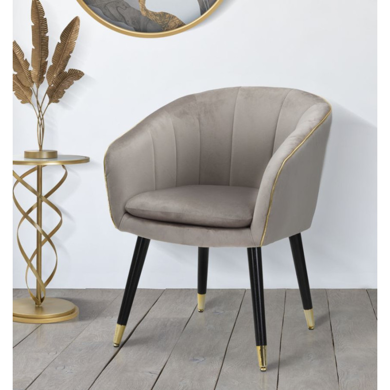 Poltrona Paris Grigia/gold cm 62x58x78