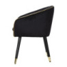 Poltrona Paris Nera/gold cm 62x58x78