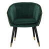 Poltrona Paris Verde/gold cm 62x58x78