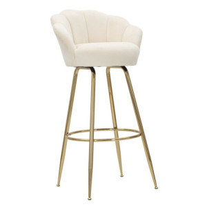 Sgabello Bar Vienna Crema cm 55x53x110