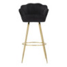 Sgabello Bar Vienna Nero cm 55x53x110