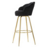 Sgabello Bar Vienna Nero cm 55x53x110