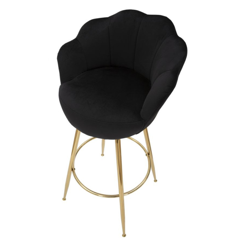 Sgabello Bar Vienna Nero cm 55x53x110