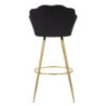 Sgabello Bar Vienna Nero cm 55x53x110