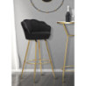 Sgabello Bar Vienna Nero cm 55x53x110