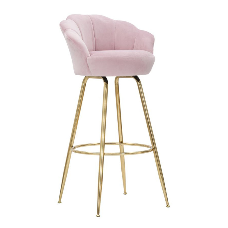 Sgabello Bar Vienna Rosa cm 55x53x110