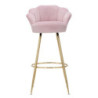 Sgabello Bar Vienna Rosa cm 55x53x110