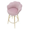 Sgabello Bar Vienna Rosa cm 55x53x110