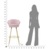 Sgabello Bar Vienna Rosa cm 55x53x110
