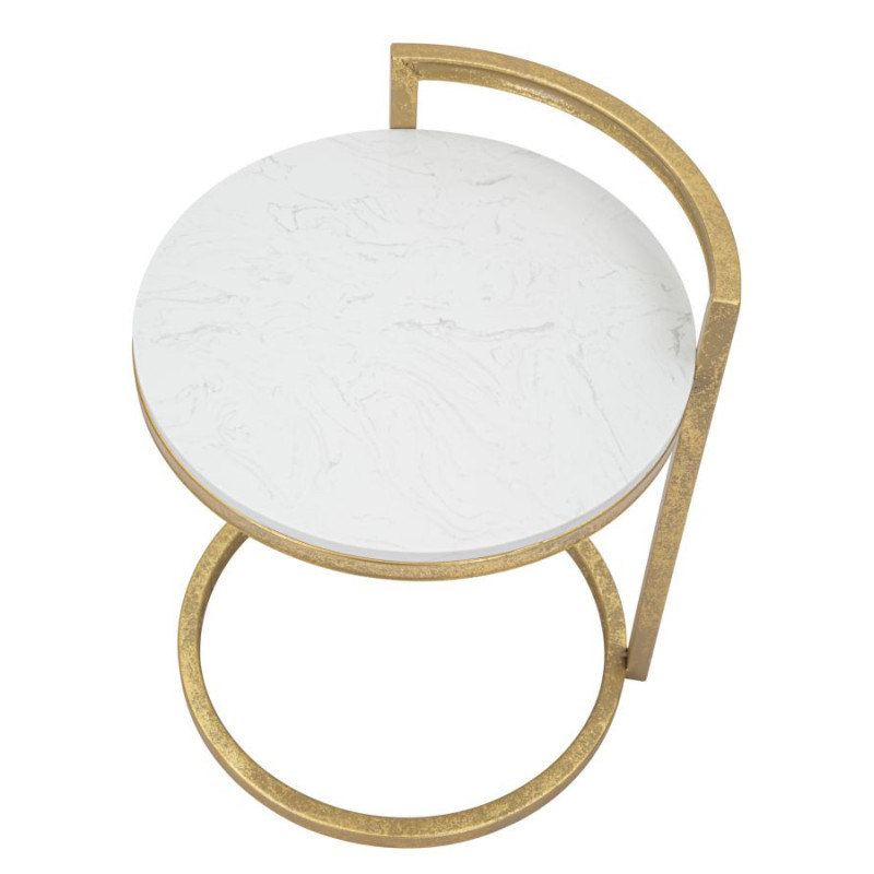 Tavolinetto Round Marble cm 40x43x50
