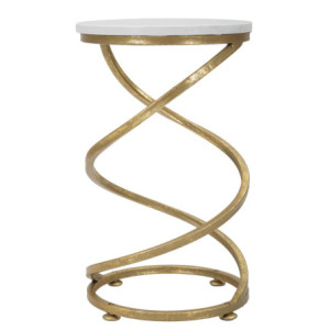Tavolinetto Spiral Marble cm ø 27,5x47,5