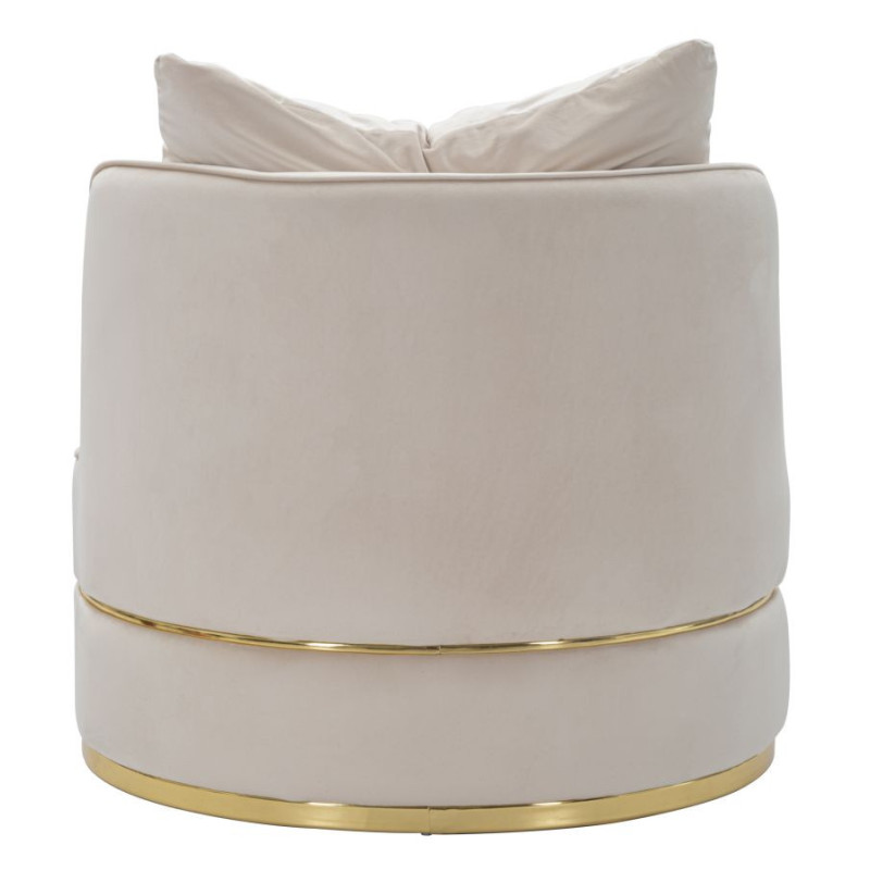 Poltrona Paris Space Crema/gold cm ø 84x72