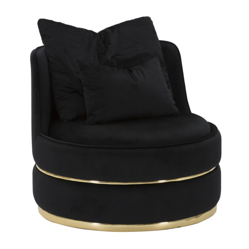 Poltrona Paris Space Nero/gold cm ø 84x72