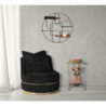 Poltrona Paris Space Nero/gold cm ø 84x72
