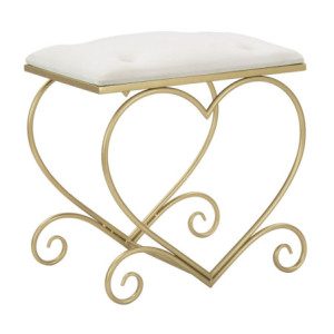 Sgabello Heart Crema cm 50x37,5x51,5