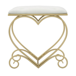 Zoom Sgabello Heart Crema cm 50x37,5x51,5