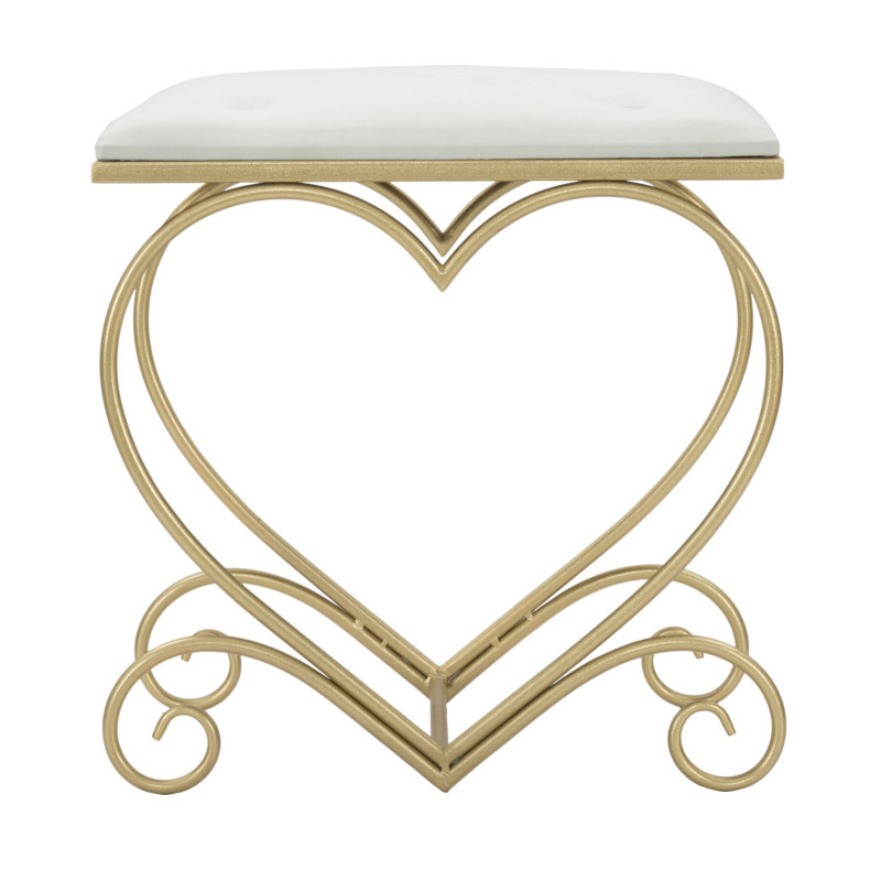 Sgabello Heart Crema cm 50x37,5x51,5