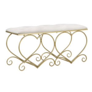 Panca Heart Crema cm 105x37,5x51,5