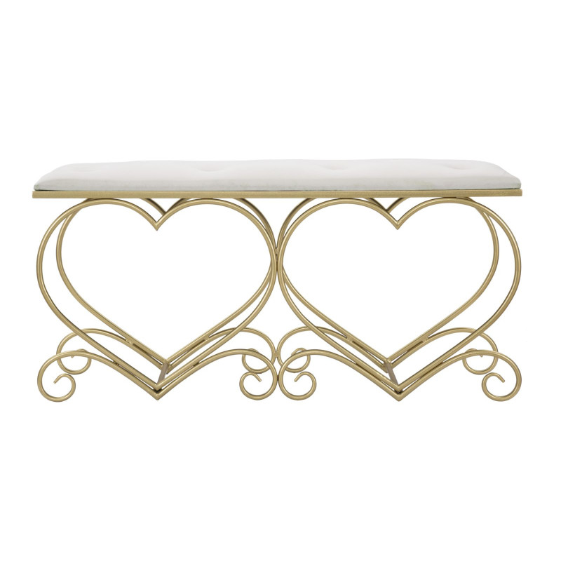 Panca Heart Crema cm 105x37,5x51,5
