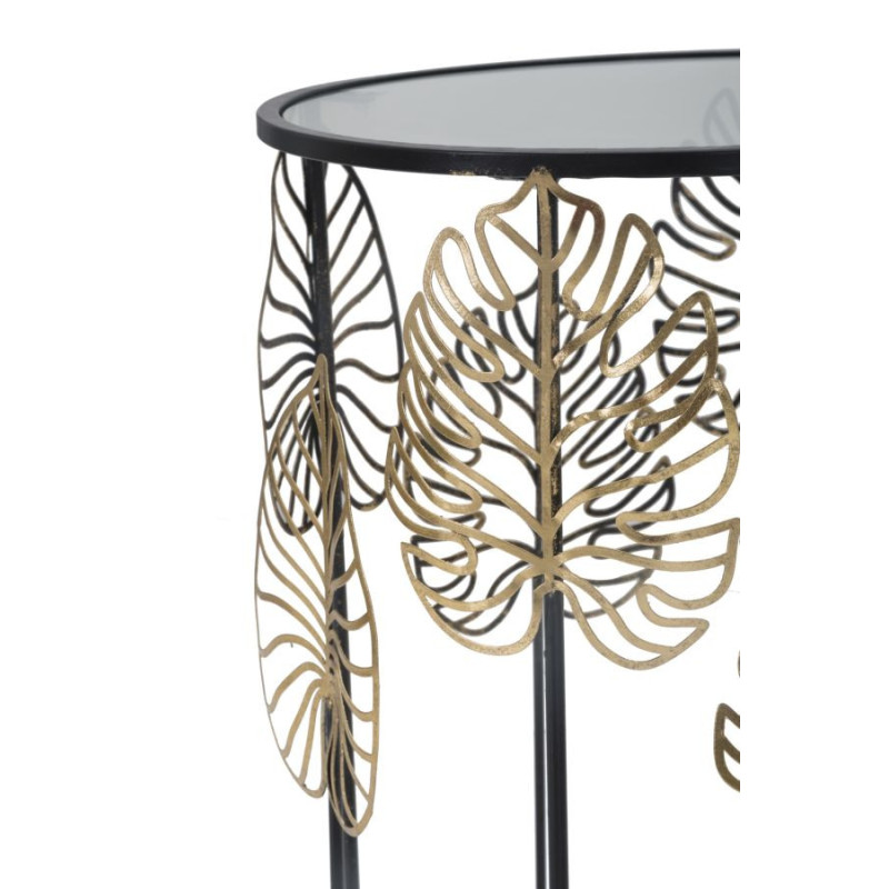 Tavolinetti Foglie Glam Coppia cm ø 38x55-33x50