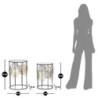 Tavolinetti Foglie Glam Coppia cm ø 38x55-33x50