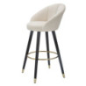 Sgabello Bar Prague Crema cm 55x56x104