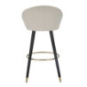 Sgabello Bar Prague Crema cm 55x56x104